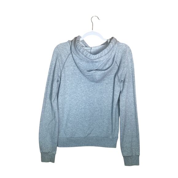 Y2K VS PINK Hoodie Sz Small Gray Love Graphic Preppy Collegiate Sporty Casual - Picture 3 of 5